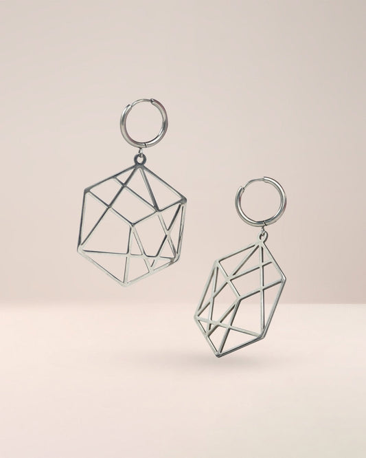 EM Platonic Solid Logo Earrings